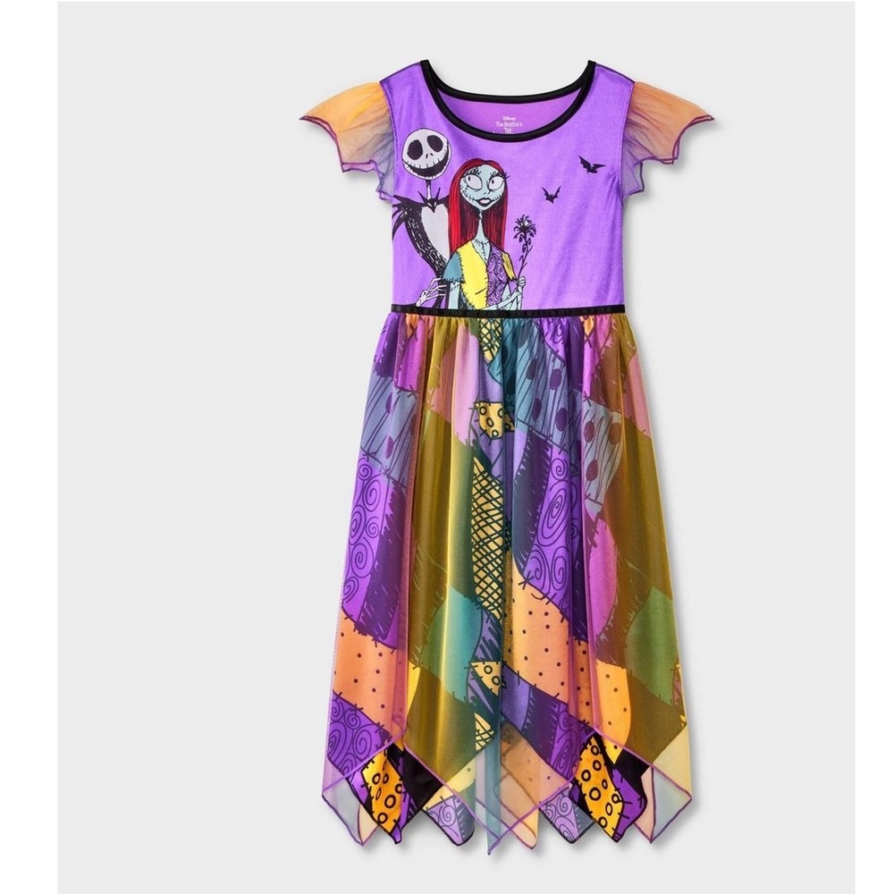 Disney Nightmare Before Christmas nightgown Jack Sally Dress Kids XS 4-5